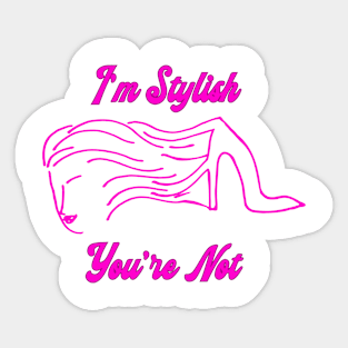 Stylish Cool Fashion Girl Design Sticker